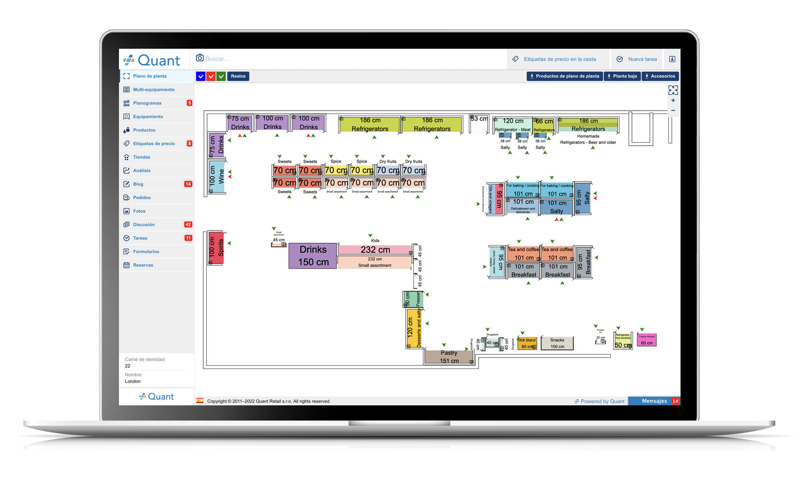 Store Floorplan on Quant Web
