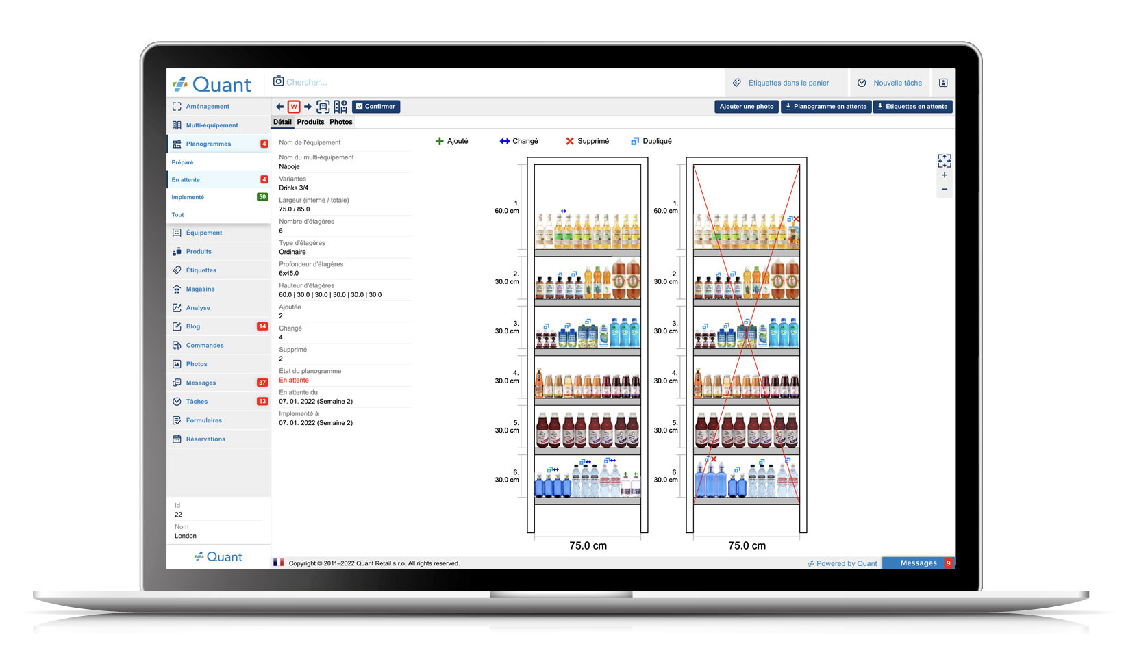 Disposition des produits