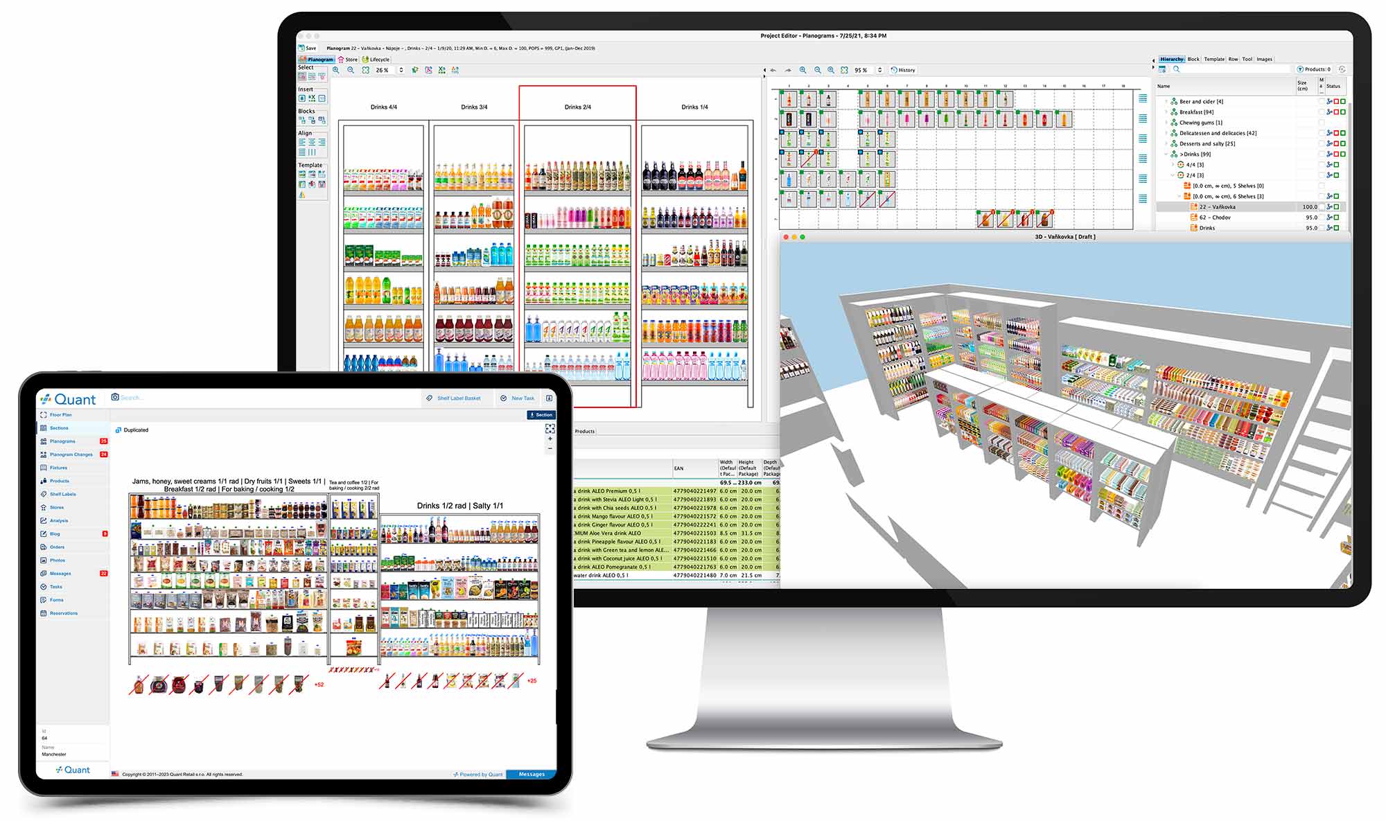 Planograms on web