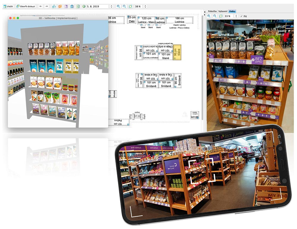 Vizualizace planogramů