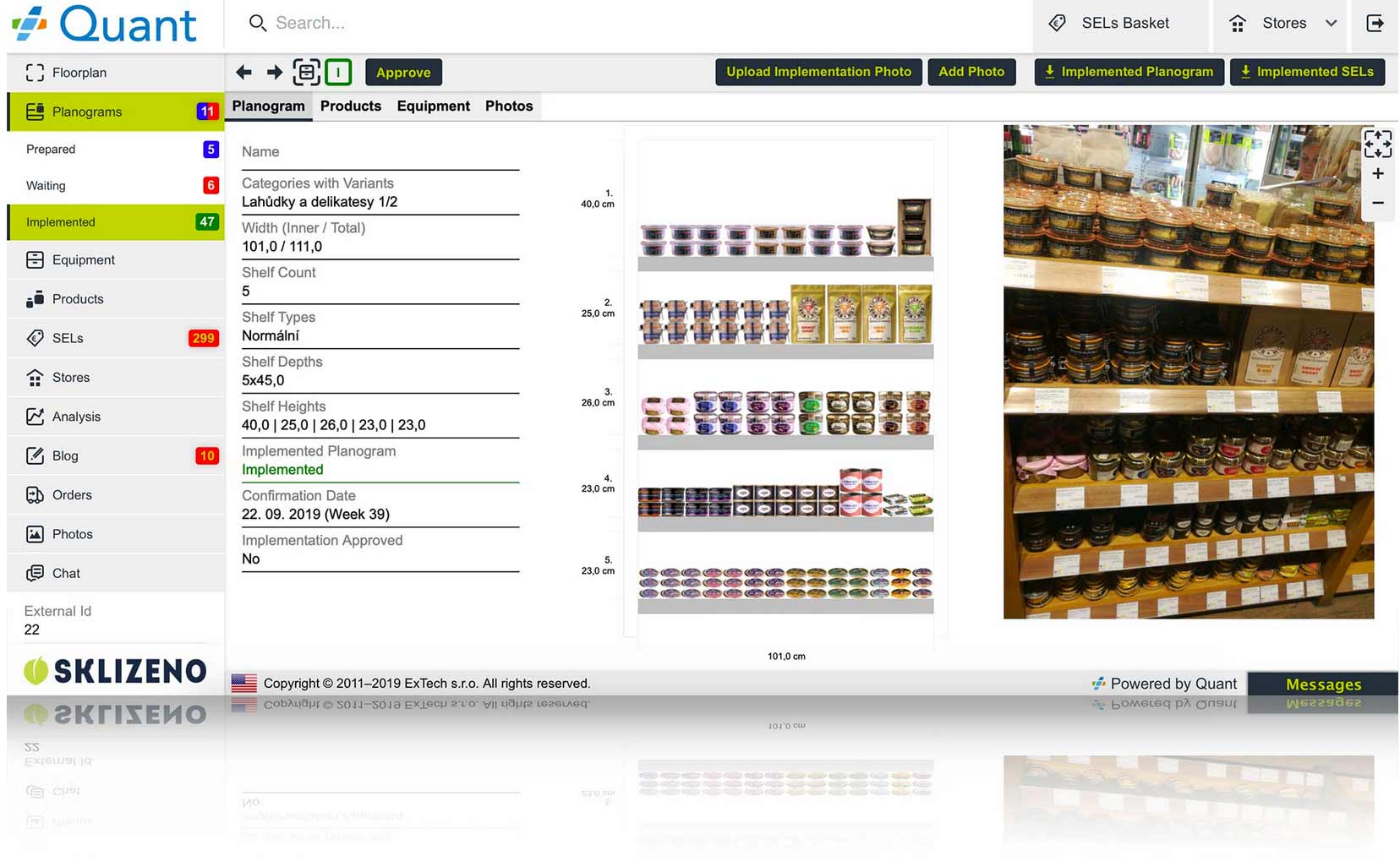 Grocery Planogram on Quant Web