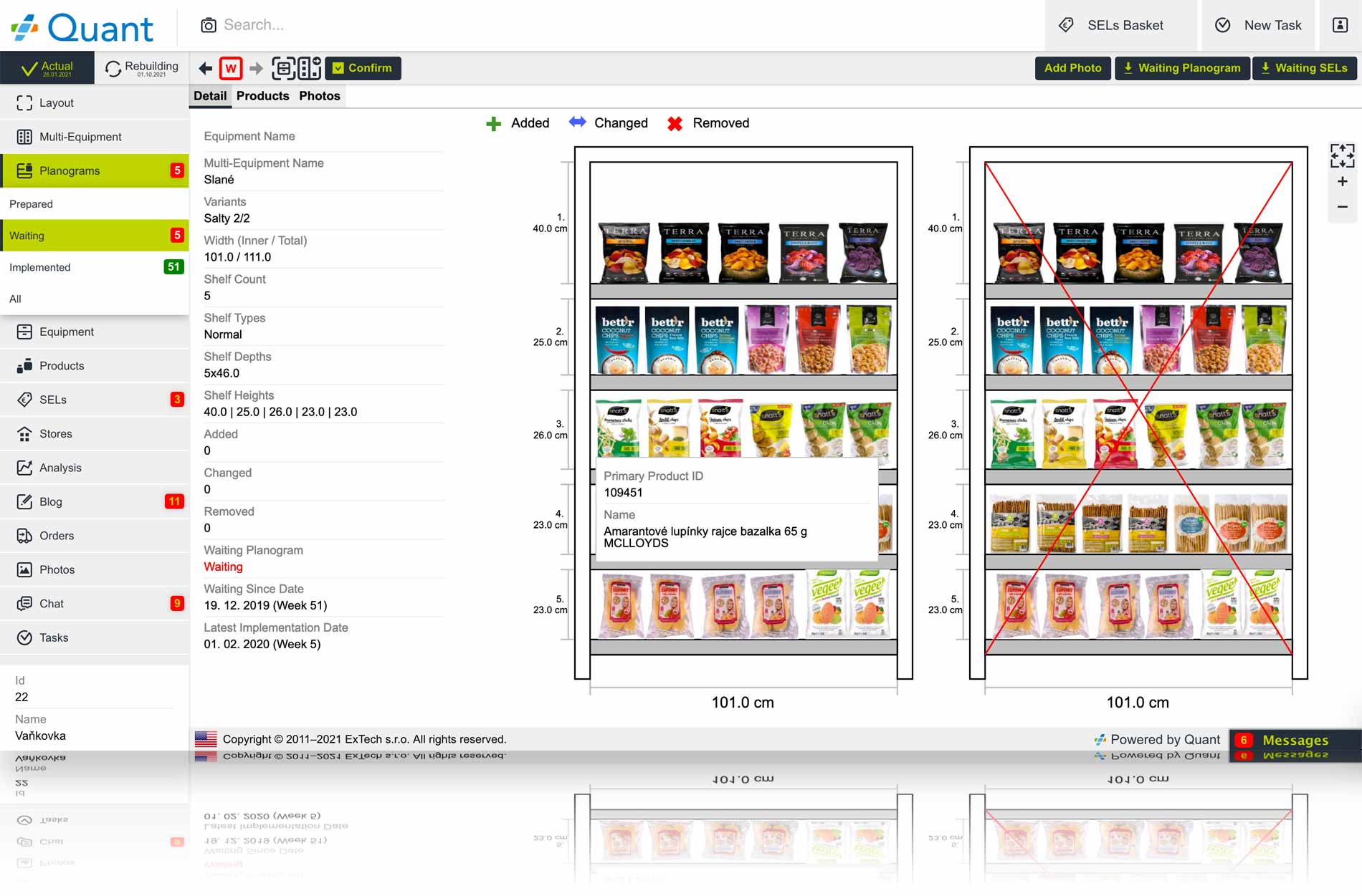 planogramma in attesa