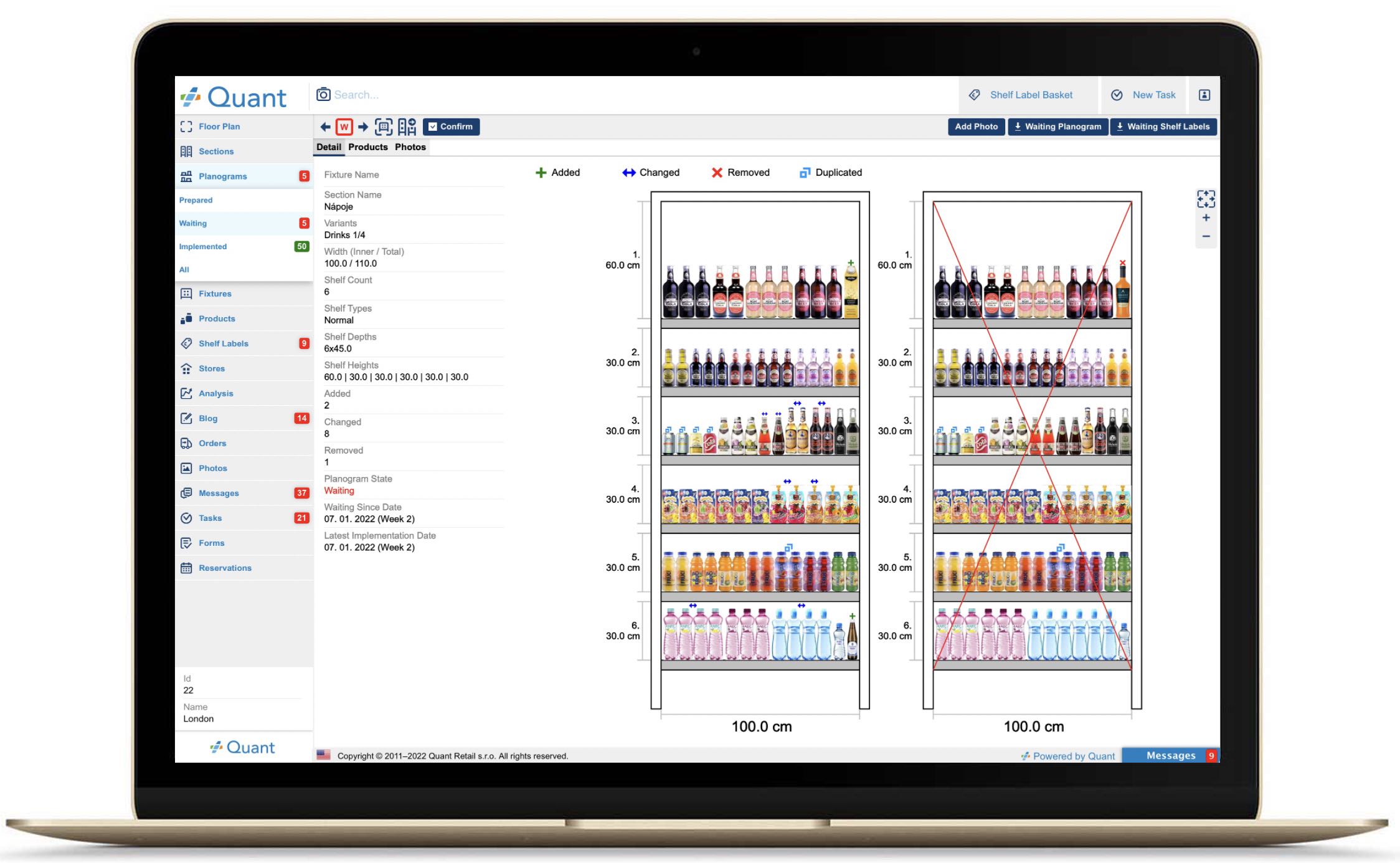 Grocery Planogram on Quant Web